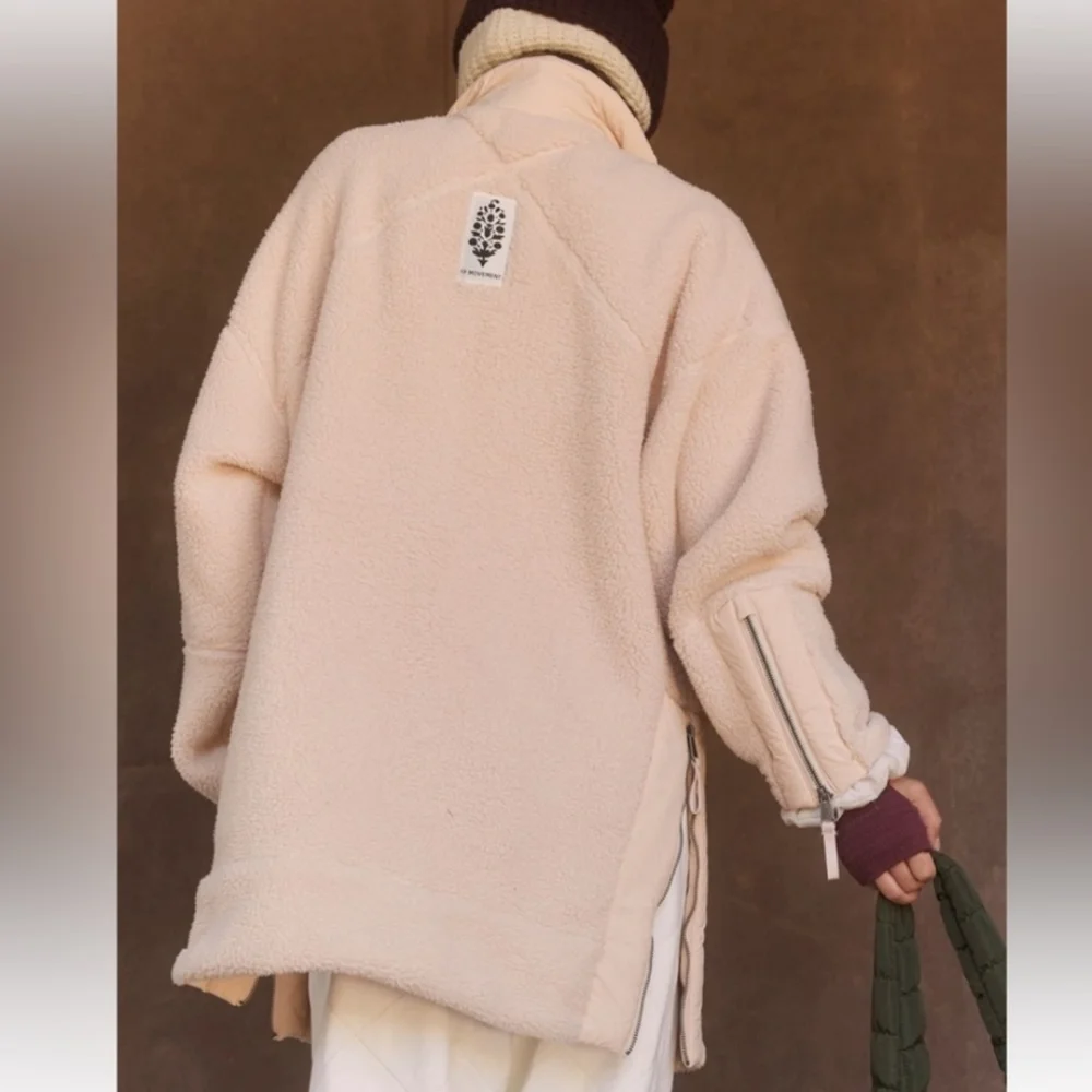 Free People Movement Viewpoint Midi Fleece Pink Pearl - Picture 7 of 11